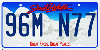 SD license plate 96MN77