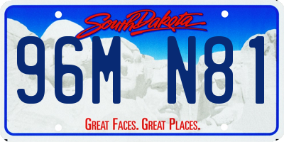 SD license plate 96MN81