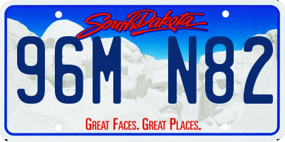 SD license plate 96MN82
