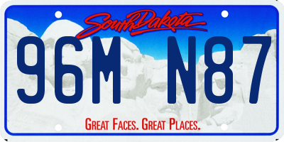 SD license plate 96MN87