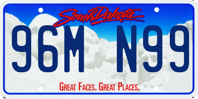 SD license plate 96MN99