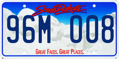 SD license plate 96MO08