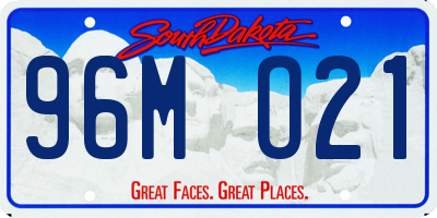 SD license plate 96MO21