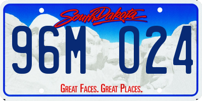 SD license plate 96MO24
