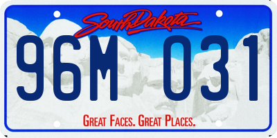 SD license plate 96MO31