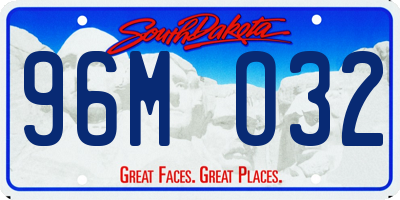 SD license plate 96MO32