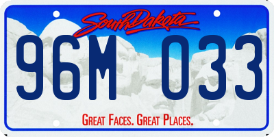 SD license plate 96MO33
