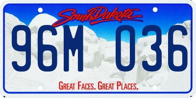 SD license plate 96MO36
