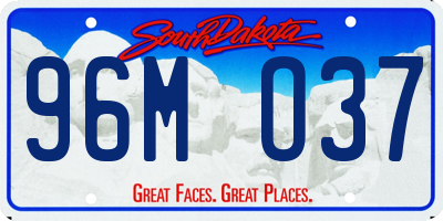 SD license plate 96MO37