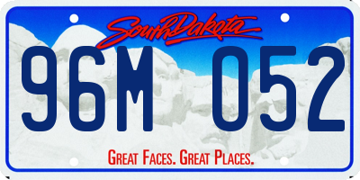 SD license plate 96MO52