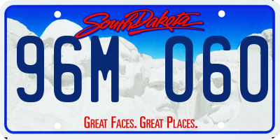 SD license plate 96MO60