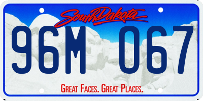 SD license plate 96MO67