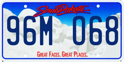 SD license plate 96MO68