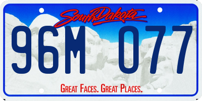 SD license plate 96MO77