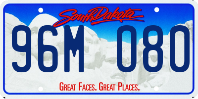 SD license plate 96MO80
