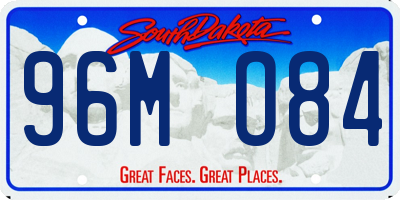 SD license plate 96MO84