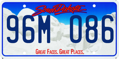 SD license plate 96MO86