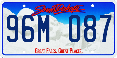 SD license plate 96MO87
