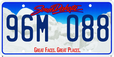 SD license plate 96MO88