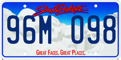 SD license plate 96MO98