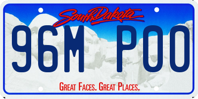 SD license plate 96MP00