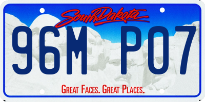 SD license plate 96MP07