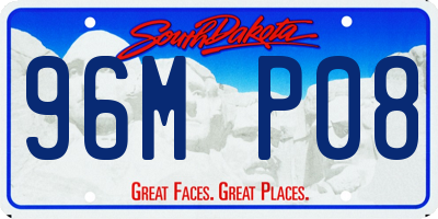 SD license plate 96MP08