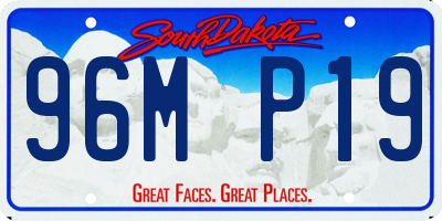 SD license plate 96MP19