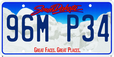 SD license plate 96MP34