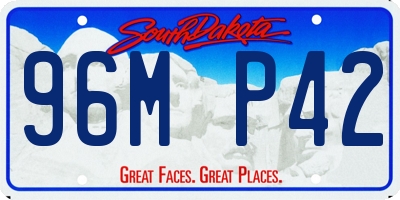SD license plate 96MP42