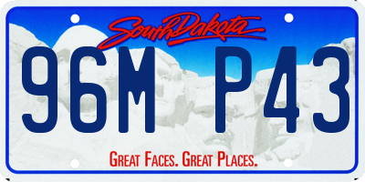 SD license plate 96MP43
