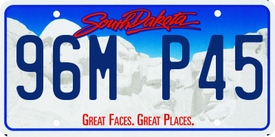 SD license plate 96MP45