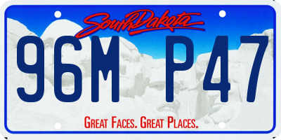 SD license plate 96MP47