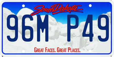 SD license plate 96MP49