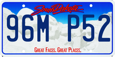 SD license plate 96MP52