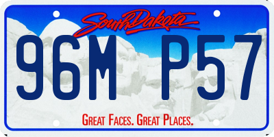 SD license plate 96MP57