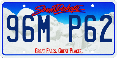 SD license plate 96MP62