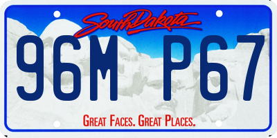 SD license plate 96MP67