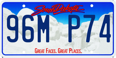 SD license plate 96MP74