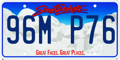 SD license plate 96MP76