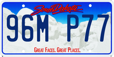 SD license plate 96MP77