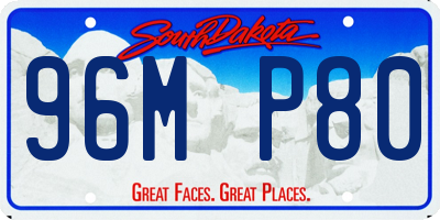 SD license plate 96MP80