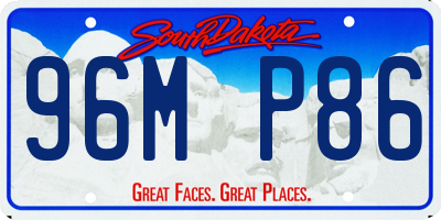 SD license plate 96MP86