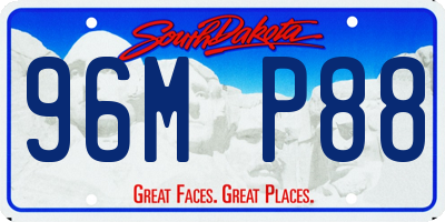SD license plate 96MP88