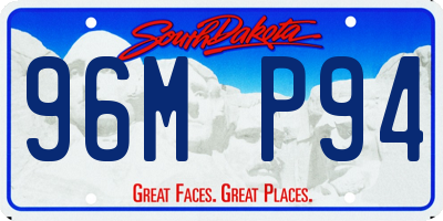 SD license plate 96MP94