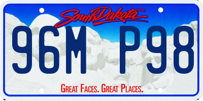 SD license plate 96MP98