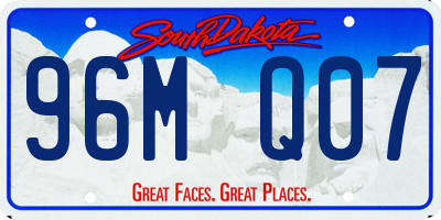 SD license plate 96MQ07