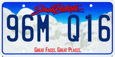 SD license plate 96MQ16