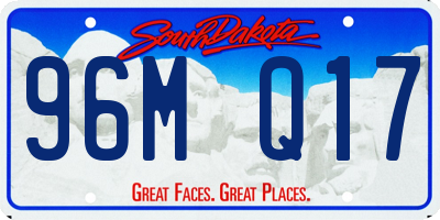 SD license plate 96MQ17