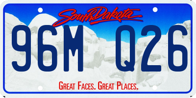SD license plate 96MQ26